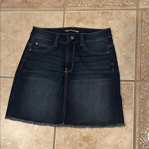 Wallflower Dark Denim Skirt (juniors)